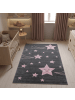 KADIMA DESIGN Kinderteppich Waschbar Sterne TASNA Strapazierfähig OEKO-TEX in Pink