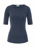 Hessnatur Softrib T-Shirt in graphitblau