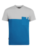 Trollkids T-Shirt "Bergen" in Leuchtendes Blau/wolkig grau