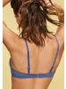 PETITE FLEUR Push-up-BH in blau+creme