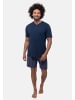 Ammann Schlafanzug Night & Home Cotton in Dunkelblau