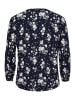 KAFFE curve Langarm-Bluse KCmira in Midnight M. / Chalk Big Flower