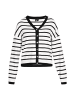 DreiMaster Women Cardigan in black white stripe