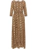 faina Damen Maxikleid in Beige Schlange