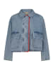 AMBER & JUNE Jeansjacke mit aufgesetzten Taschen in Middle Blue Melange