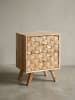KADIMA DESIGN Nachtkonsole REWA 44x61x35cm Massivholz Nachtschrank Hoch,