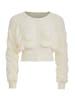 Poomi Damen Strickjacke in Wollweiss