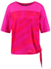 TAIFUN T-Shirt Kurzarm Rundhals in Magenta gemustert