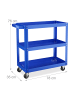relaxdays Werkstattwagen in Blau - (B)78 x (H)76 x (T)35 cm