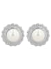 Adeliás Damen Ohrringe – Ohrstecker aus 925 Silber mit Süßwasserperle in silber