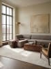 KADIMA DESIGN KASOS Teppich Kurzflor Creme 160x230 Geometrisch Polyester Waschbar in Creme