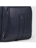 Piquadro Carl Rucksack RFID Schutz Leder 38.5 cm Laptopfach in blue