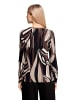 Betty Barclay Basic Shirt mit Rippbündchen in Taupe/Black