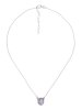 mantraroma 925er Silber - Collierketten (L) 42 cm mit Amethyst facettiert