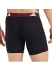 adidas Boxershort 3er Pack in Schwarz/Grau/Dunkelrot