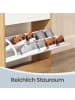 VASAGLE Schuhschrank Custos in Eichenfarben-Weiß - (B)60 x (H)139 x (T)24 cm
