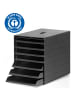 Durable Schubladenbox 7 Schublade mit versenkbarer Frontplatte grau