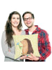 Mr. & Mrs. Panda Zierkissen 40x40 Igel Blumen ohne Spruch in Gelb Pastell