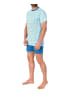 NORMANN kurzarm Schlafanzug Shorty Pyjama Rundhals - 67173 in hellblau