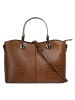 Cluty Handtasche echt Leder in cognac