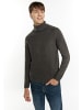 MO Herren Rollkragenpullover in Dunkelgrau Melange