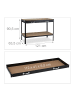 relaxdays Werkbank in Schwarz - (B)121 x (H)90,5 x (T)63,5 cm