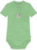 Normani Outdoor Sports Baby Kurzarm Body - 100% Bio-Merinowolle in Grün