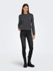 ONLY ONLTAMMY LS LACE MIX O-NECK BF KNT in Dark Grey Melange