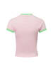 Juicy Couture T-Shirt Collegiate in rosa grün - 0001