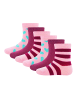 ewers 6er-Set Socken 6er Pack Herzen/Ringel in pink