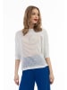 faina Damen Weitmaschiger Strickpullover in Weiss