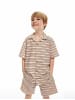 KOTON TSHIRT SS POLO in Ecru Gestreift