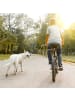 relaxdays Fahrradleine Hund in Silber - (B)21,5 x (H)47 x (T)5 cm