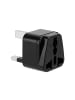 Intirilife 4x Steckdosen Adapter - UK Typ G in SCHWARZ