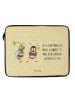 Mr. & Mrs. Panda Laptop Case Hummeln Kleeblatt mit Spruch in Gelb Pastell