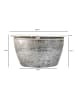 FineBuy Couchtisch in Silber / Marmor / 60x60x34