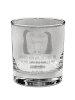 Mr. & Mrs. Panda Whiskey Glas Igel Liebe mit Spruch in Transparent