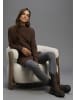 Laura Scott Stehkragenpullover in braun mélange