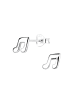 Alexander York Ohrstecker NOTE in 925 Sterling Silber, 2-tlg. in silver