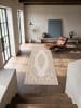 KADIMA DESIGN ERESMA Teppich Kurzflor Creme 80x150 Orientalisch Polyester Wohnzimmer in Creme