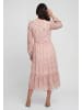 Usha Women Dress in rose offwhite