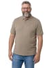 Men Plus Poloshirt in braun grau