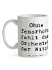 Mr. & Mrs. Panda Teetasse Spruch Tenorhorn Witz mit Spruch in Weiß