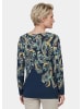 GOLDNER Feinstrickpullover mit Paisley-Druck in marine / gemustert