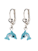 schmuck23 Ohrringe 925 Silber Delfin in Blau