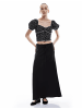 KOTON BLUSE SS in Schwarz Gemustert