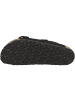 Birkenstock Sandale Arizona Rivet Veloursleder schmal in schwarz