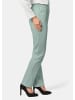 GOLDNER Kurzgröße:  Satin-Baumwollhose mit Stretch in mintgrün