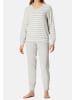 Schiesser Schlafanzug Casual Essentials in Silbergrau