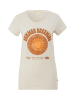 QS T-Shirt kurzarm in Beige